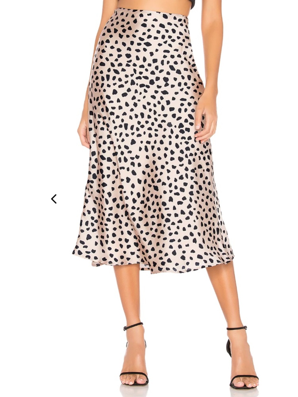 Lovers + Friends Satin Leopard Midi Skirt // XS